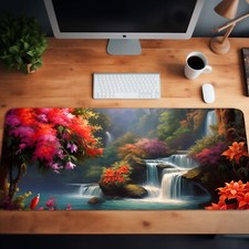 Tropical Mouse Pad, Waterfall Desk Mat, Large XL Deskmat, Gaming Mouse Pad  picture