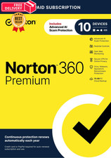 Norton 360 Premium Antivirus, 10 Devices, Auto-Renews [Key Card] picture