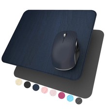 Hard Mouse Pad,Ultra Thin Wood-Textured PU Leather Mouse Mat,Waterproof Non-S... picture