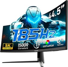 Immersive 44.5 Inch Curved Monitor - Dual QHD 5120x1440 with Built-in Speakers picture