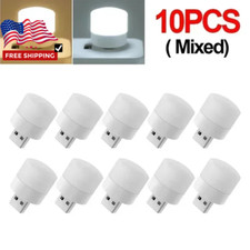 10 Pcs Mini USB Night Light Warm White Eye Protection Book Reading Light USB Plu picture