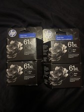4 Pack Bundle Genuine HP 61XL Black Ink Cartridges OEM New Sealed - Apr 2028 picture