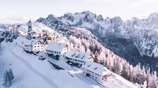 Landscape nature mountains house village snow trees Custom Gaming Mat Desk picture