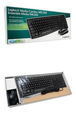 Logitech MK200 Wired Keyboard & Mouse Combo USB Black New Open Box picture