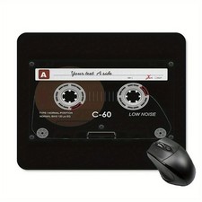Retro Music Cassette Mouse Pad: Vintage Desk Accessory for Audiophiles 90s Fans picture