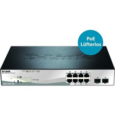 D-LINK SYSTEMS DGS-1210-10P 1210 Series Smart Managed 8 Port Gigabit Poe Switch picture