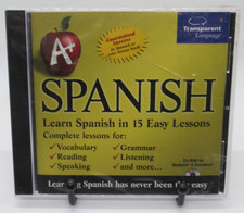 A+ SPANISH - LEARN SPANISH IN 15 EASY LESSONS PC CD-ROM, TRANSPARENT LANG. WIN/M picture