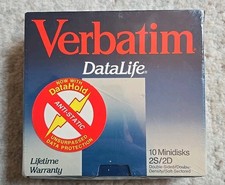 Verbatim DataLife 10 Minidisks 2S/2D Double Sided #MD 550-01 ... new in box picture