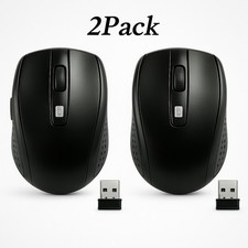 2 PACK Wireless  Mouse Bluetooth 2.4GHz Wireless PC Optical Mouse for Laptop PC picture
