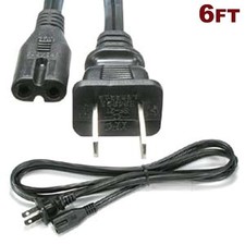 6FT Figure 8 C7 to 2-Prong US Plug AC Power Cable Cord Adapter 18AWG PC Laptop picture