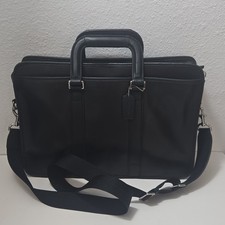 Coach Black Leather Briefcase for 15