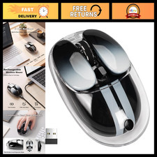 Transparent RGB Wireless Mouse - Tri-Mode 2.4GHz/USB-C/Bluetooth, 6400 DPI, Rech picture