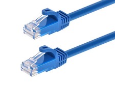 Flexboot Cat5e Ethernet Patch Cable RJ45 Stranded 350Mhz Wire 24AWG 0.5ft Blue picture