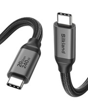 Silkland USB C Monitor Cable 3.3ft 8K 4K 144Hz 240W Fast Charge Grey picture