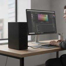 Stainless Steel Micro ATX PC Case - Compact, Tool-Free Design & Ample Storage picture