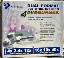 Pacific Digital Dual Format 4x DVD/CD Burner DVD+R/+RW Unopened picture