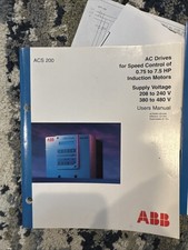 ABB ACS 200 AC Drives Users Manual + Quick Reference Guide OEM 0.75–7.5 HP VFD picture