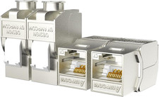 5-Pack RJ45 CAT 7 Tool-Less STP Shielded Keystone Jack,  Self-Locking Cat7 Keyst picture