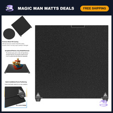 Double-Sided Black Textured PEI Build Plate 370x370mm for 3D Printers - Flexible picture