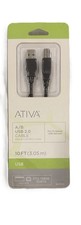 NEW ATIVA A/B USB 2.0 CABLE 10ft picture
