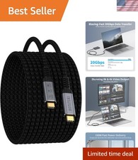 20ft USB-C High-Speed Data Transfer Cable, 20Gbps & 100W Fast Charging picture