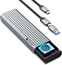 40 Gbps M.2 NVMe SSD Enclosure with Cooling Fan Aluminum For Thunderbolt 4/3 picture