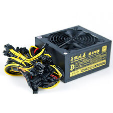 1800W Mining Power Supply 80 plus Gold Full Modular ATX PSU for Mining Rig US picture