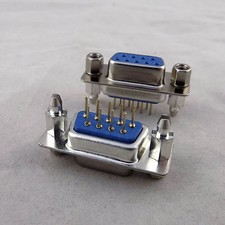 10x D-SUB DB9 DP9 9Pin Female DIP PCB Solder Connector Adapter 2 Rows Lock Screw picture