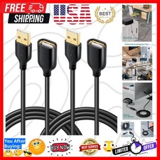 USB Extension Cable, 2-Pack 10ft/3m USB 2.0 Type A Male to A Female Extension... picture