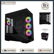 V100-ATX Mid Tower PC Case Black Compatible with ATX Micro-ATX Gpu 420mm Radi... picture