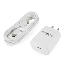 TechMikeNY USB C Fast Charger 25W Type C Travel Adapter + 6ft Cable XHD-PD25W picture
