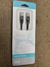 Ativa Cat-5e Ethernet Cable 3 Ft RJ45 Male Conect High Speed Network New picture