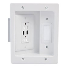Legrand - OnQ in Wall Cable Management Kit with USB, TV Outlet Wall Kit Hides Co picture