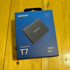 Samsung T7 2TB USB 3.2 Portable Solid State Drive - Titan Grey,New,Sealed   picture