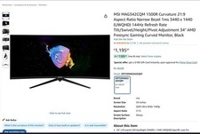 MSI Optix MAG342CQ 34 Inch Ultrawide Gaming Monitor 144hz UWQHD picture