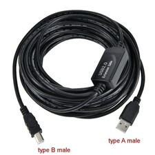30Ft (30 Feet) USB 2.0 Male A to Male B Active Repeater Printer Scanner Cable picture