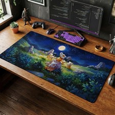 Cubone Moonlit Desk Mat, Pokemon Night Sky Mouse Pad Accessories picture