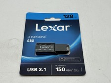 NEW SEALED 128GB Lexar JumpDrive S80 USB 3.1 Flash Drive Black LJDS80128G-BNBNU picture