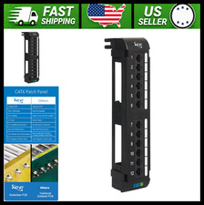 ICC 12-Port Cat6 RJ45 Patch Panel Wall Mount, Rear IDC, Black picture