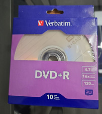 NEW SEALED Genuine Verbatim DVD+R Blank Media 16x 4.7GB Discs 10 Pack 120 Min RW picture