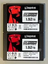 Kingston DC600M 1.92TB SSD SATA 2.5 99% Health - Lot of 2 picture