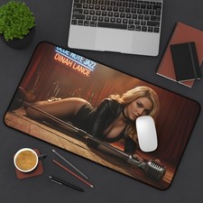 Black Canary Desk Mat, DC Mouse Pad, Comic Heroine Gamer Desk Decor picture