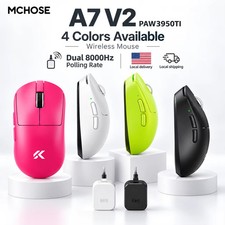 MCHOSE A7 V2 Wireless Gaming Mouse PAW3950 8000Hz Lightweight RGB picture