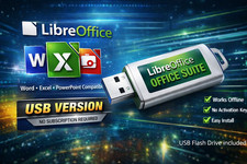 LibreOffice Office Suite USB | Opens DOCX XLSX PPTX | Offline No Subscription picture