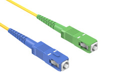 2m SC/UPC to SC/APC Simplex Single Mode Fiber Patch Cable OS2 9/125 Yellow picture
