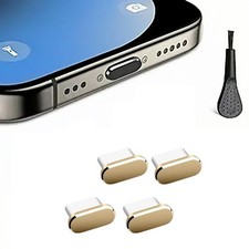 USB C Dust Plug With Cleaning Brush, Metal Type C Charging Port Cover, Anti Dust picture