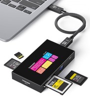 Smart 8-in-1 CFexpress Type B/Type A Card Reader with Touch Screen | UHS-II S... picture