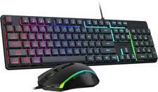 REDRAGON S107-RGB-BA Gaming Keyboard+Mouse Combo,RGB Backlit Keyboard,10000DPI picture