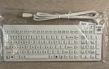 Man & Machine Cool Keyboard Compact Wired USB White Lockable Disinfectable picture