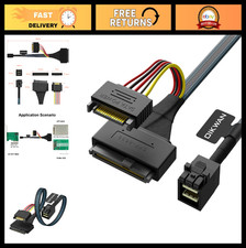 HD Mini-SAS to U.2 NVMe SSD Cable 2.6ft - High-Speed Data Transfer, SFF-8643/SFF picture